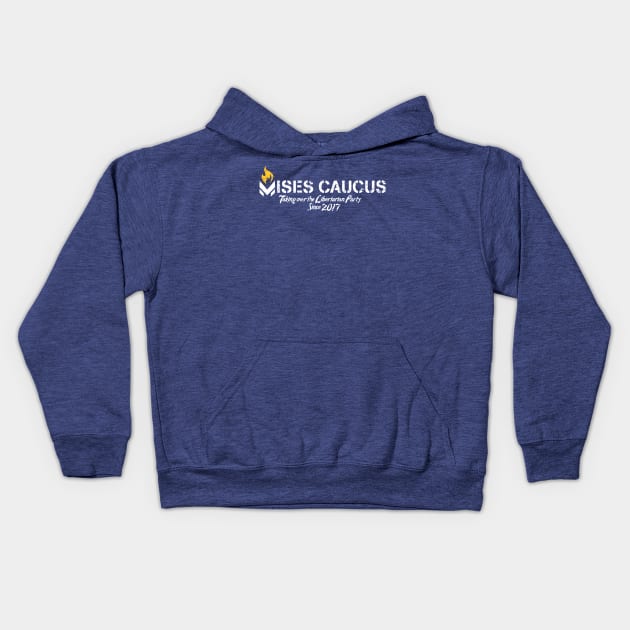 Libertarian Mises Caucus Takeover Kids Hoodie by The Libertarian Frontier 